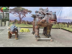 Wodoodporny park rozrywki Life Size Animatronic Dinosaur Realistyczny ankylozaur do parku rozrywki