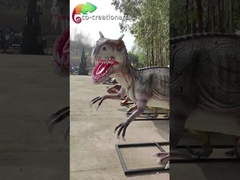Park rozrywki Duże zwierzęta z włókna szklanego Life Size Allosaurus Animatronic Przyjazny dla środowiska