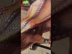 Żywica Protoceratops Duże Posągi Zwierząt Z Włókna Szklanego Dinozaurów Gładka Powierzchnia