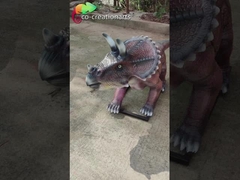 Outdoor Playground Włókno szklane Animatronic Dinosaur Triceratops Wodoodporny
