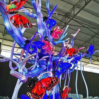 kupować Dostosowana dekoracja zewnętrzna Christmas Lantern Tree Chiński latarniowy motyl online manufacture