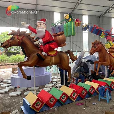 kupować Świąteczne dekoracje Santa Horse Żywica Pudełko Zigong Lantern Do Parku Rozrywki online manufacture