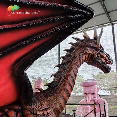 Park rozrywki Dekoracja zewnętrzna Animatronic Dragons Sunproof
