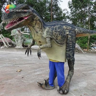 Dobra cena. LED Light Animatronic Raptor Kostium Prawdziwy kostium dinozaura o długości 4,5 m w Internecie