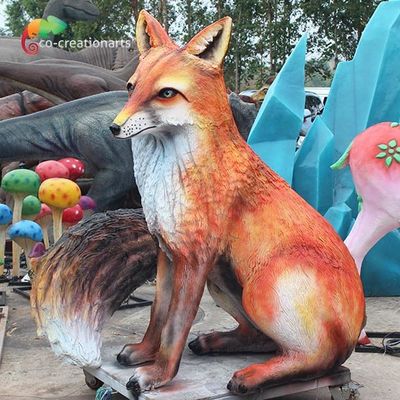 kupować 1,6 metra wysokości animatroniczny lis z włókna szklanego na plac zabaw online manufacture