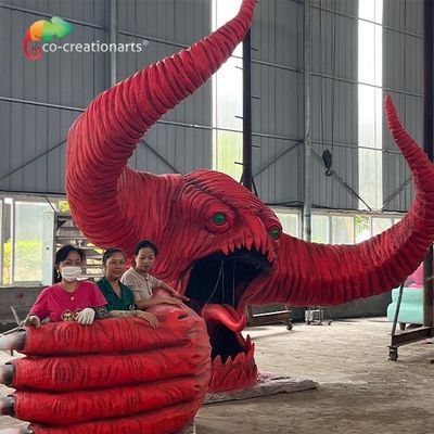 kupować Red Monster Custom Made Animatronics Dekoracja parku rozrywki na świeżym powietrzu online manufacture
