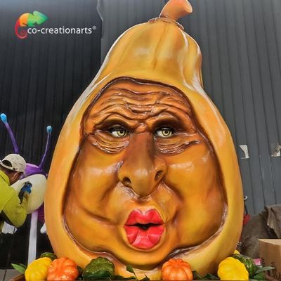 Dobra cena. 0,8 metra wysokości Animatronic Pumpkin Head Face odpinany do parku rozrywki w Internecie