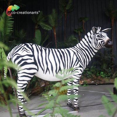Symulowane ruchome zebry Realistyczne animatroniczne zwierzęta do parku rozrywki w zoo