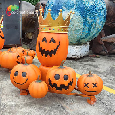 Wysokiej wydajności Animatroniczne Włókno Szklane Odporne na pogody Dekoracja dyni Festiwal Halloween