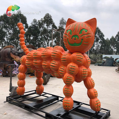 kupować Wytrzymały robot z włókna szklanego, kotka dyni, dekoracja na Halloween online manufacture