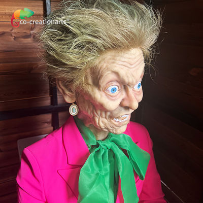 Dobra cena. Animatroniczny człowiek w rozmiarze życia symulowany człowiek w toalecie do dekoracji parku rozrywki w Internecie
