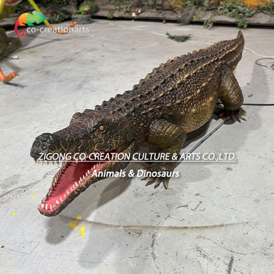 Animatroniczne zwierzęta symulujące krokodyle w naturalnym rozmiarze do dekoracji parków zoologicznych
