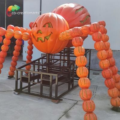 Dobra cena. Konfigurowalny animatroniczny pająk z dyni z włókna szklanego na festiwal Halloween w Internecie